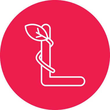 Yayı olan kırmızı ve beyaz bir ikonun vektör çizimi