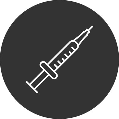 Şırınga simgesi, vektör illüstrasyonu