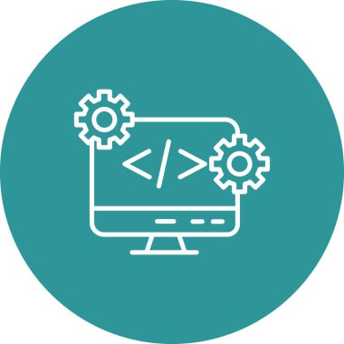 Web geliştirme simgesi vektör illüstrasyon tasarımı