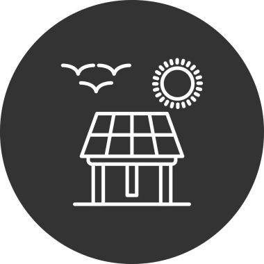 Güneş panelleri kutsal kişilerin resmi, vektör çizim