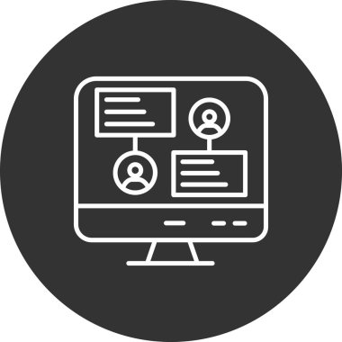 Web düz vektör simgesi