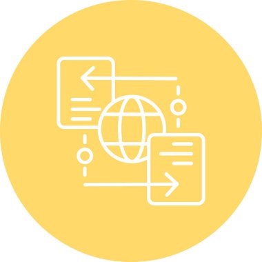 İnternet gelişimi. Web simgesi vektör illüstrasyonu