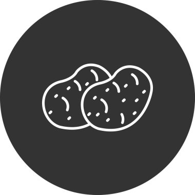 vektör besin ve daire simgesi