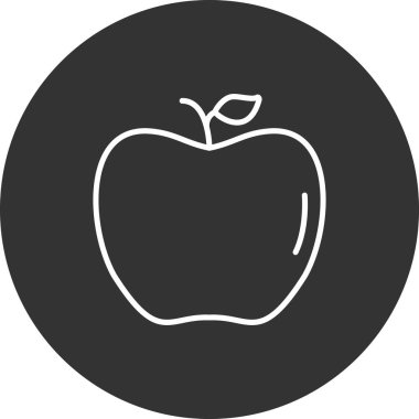 elma simgesinin vektör illüstrasyonu