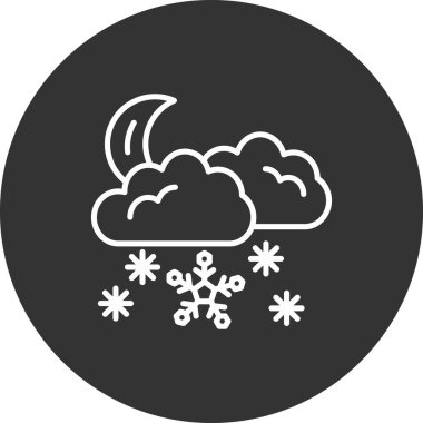 kar simgesi, vektör illüstrasyonu