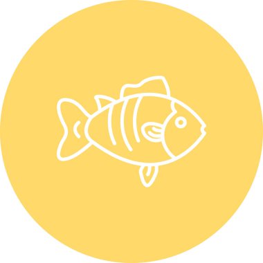 balık simgesi, vektör illüstrasyonu