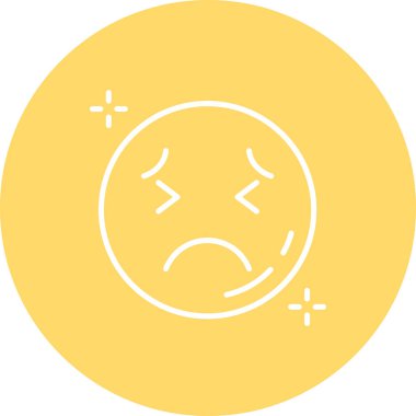 Üzücü simge vektör illüstrasyonu