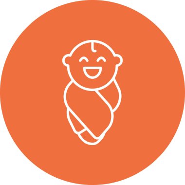 Yaylı şirin bir bebeğin vektör çizimi