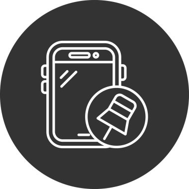 akıllı telefon simgesi vektör illüstrasyonu