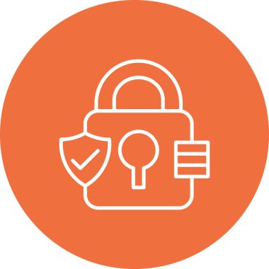 Asma kilit simgesinin vektör illüstrasyonu