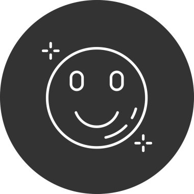 Mutlu yüz simgesi vektör illüstrasyonu