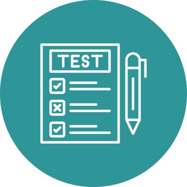 test simgesi vektör illüstrasyonu