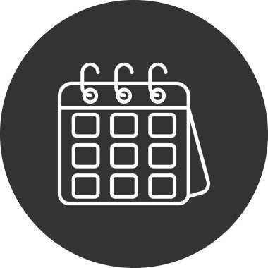 Takvim simgesi vektör illüstrasyonu