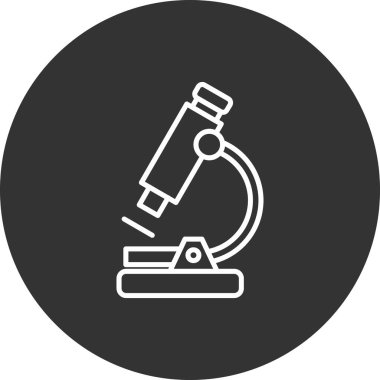 Mikroskop. Web simgesi basit illüstrasyon