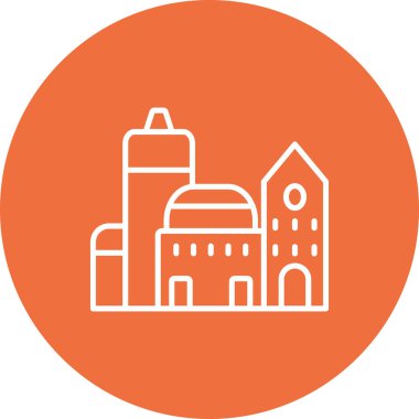 Modern yapı simgesinin vektör illüstrasyonu