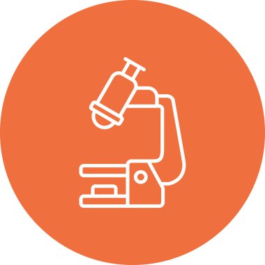 Bir mikroskop simgesinin vektör çizimi