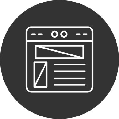 Tarayıcı tarayıcı simgesi ana hat biçiminde