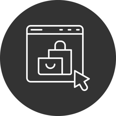 İnternetten alışveriş. Web simgesi