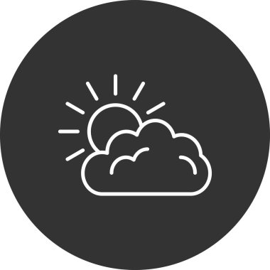 Bulut simgesi soyut arkaplan grubunda izole edildi