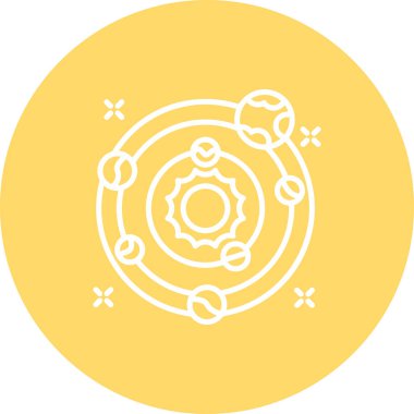 Güneşin eşsiz vektör illüstrasyon simgesi