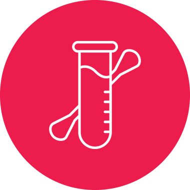 Test tübü simgesinin vektör illüstrasyonu