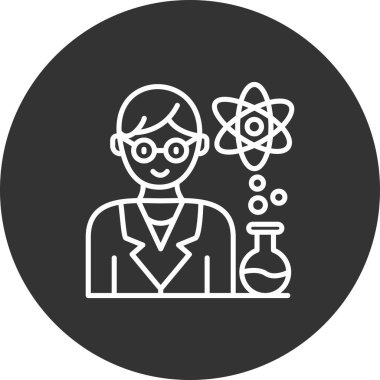 Moda tarzında izole edilmiş bilim simgesi