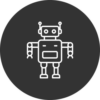 Robot simgesinin vektör illüstrasyonu
