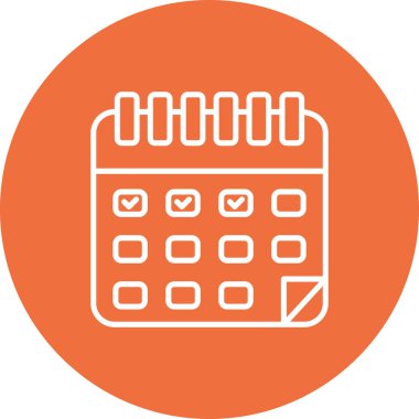 Takvim. Web simgesi basit illüstrasyon