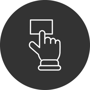 Dokunmatik ekran simgesinin vektör illüstrasyonu