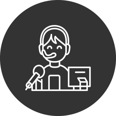 vektör mikrofon simgesi, basit illüstrasyon