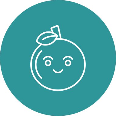 Şirin bir yüz simgesinin vektör çizimi