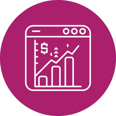 İş ve finans simgesinin vektör illüstrasyonu