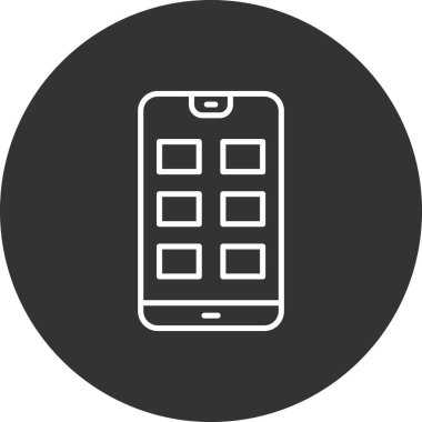 Modern telefon ikonunun vektör illüstrasyonu