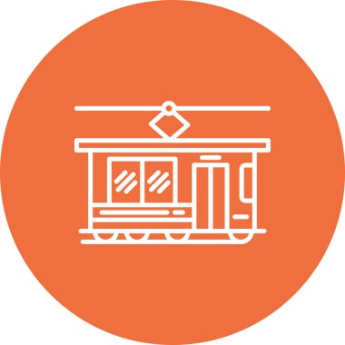 tren simgesi vektör illüstrasyonu