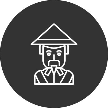 Çin Yeni Yıl ikonunun vektör illüstrasyonu