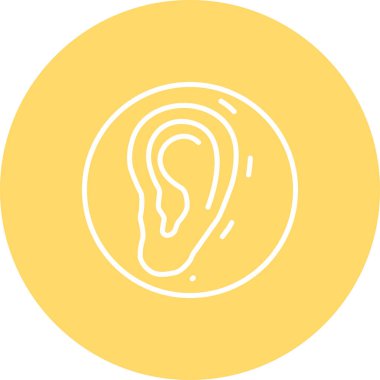 Bir insan kulağının vektör çizimi