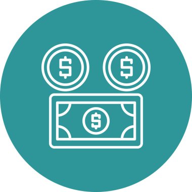 Para için. Web simgesi basit illüstrasyon