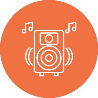 Müzik çalar simgesinin vektör illüstrasyonu