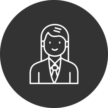 İş adamı avatar simgesi vektör illüstrasyonu