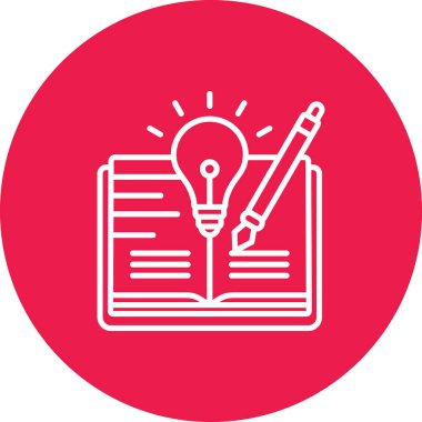 Eğitim ve bilim ikonunun vektör illüstrasyonu.