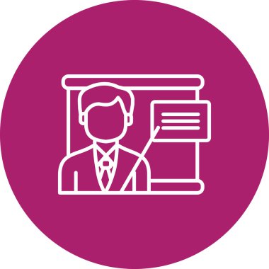 İş adamı simgesi vektör illüstrasyonu