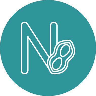 Bir b harfi simgesinin vektör illüstrasyonu