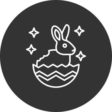 Tatlı bir paskalya yumurtasının vektör çizimi