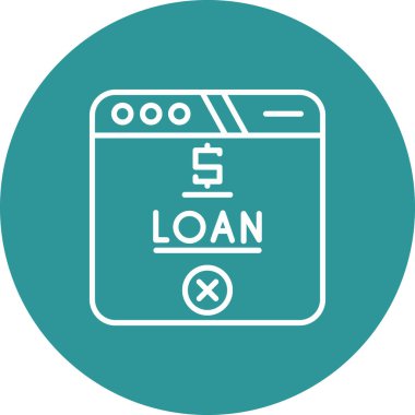 Kredi kredisi ikonu vektör illüstrasyonu