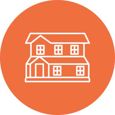 güzel ev vektör çizgisi simgesi