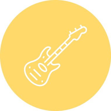 gitar simgesi vektör illüstrasyonu