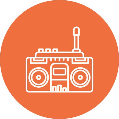 Radyo simgesinin vektör illüstrasyonu