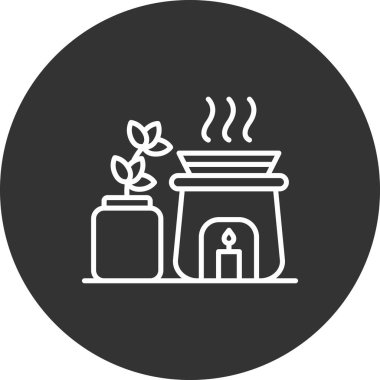 Bir bitki simgesinin vektör illüstrasyonu