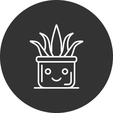 Kaktüs simgesi vektör illüstrasyonu