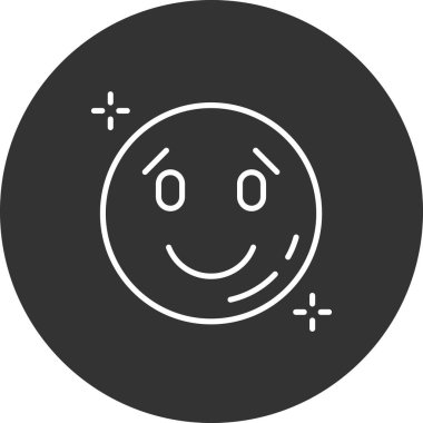 Mutlu simge, vektör illüstrasyonu